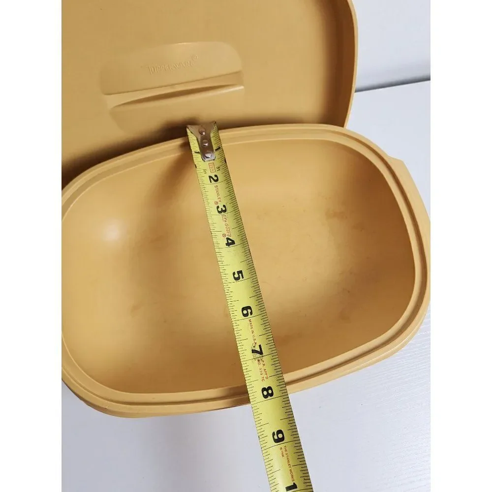 Vintage Harvest Gold Tupperware 2 Piece Steamer